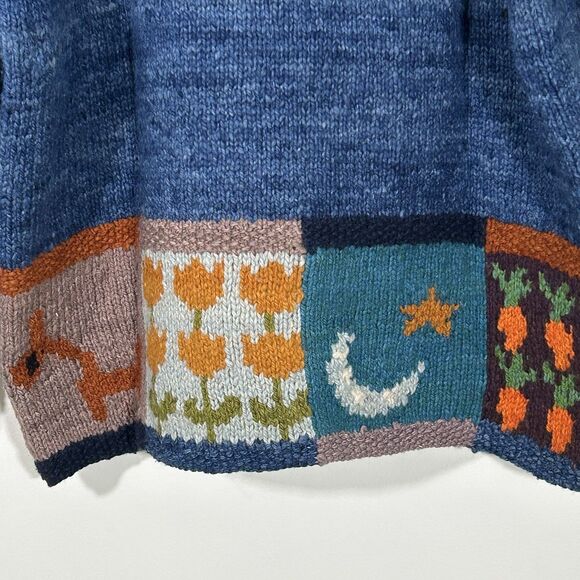 Amano Wool Sweater Vintage Church Wedding Farm Garden Pockets Size OS Chapel - Picture 9 of 11